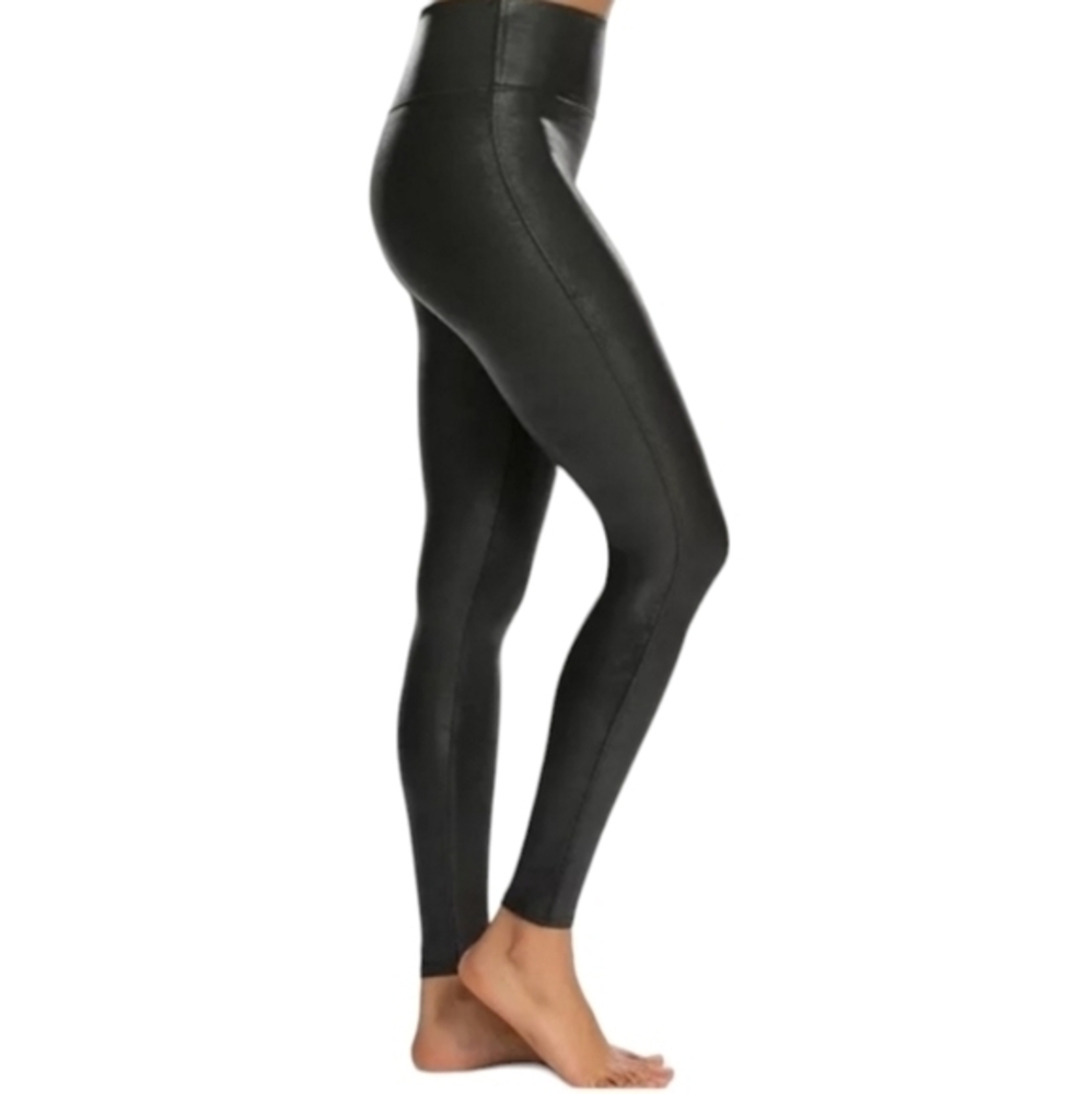 SPANX‎ FAUX LEATHER LEGGINGS M